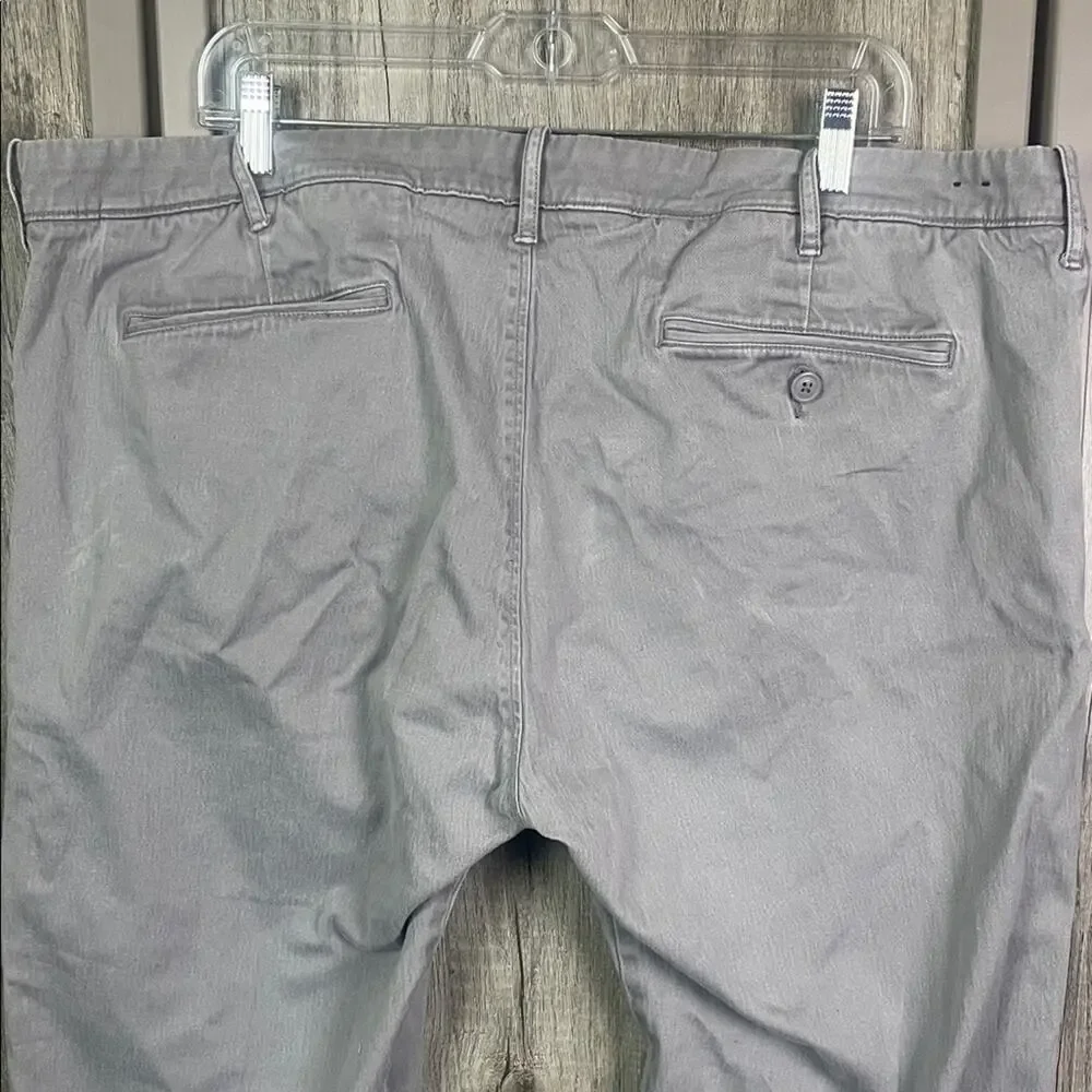 J.Crew 484 Slim-fit stretch gray chino pants men's 42X34